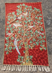 Vintage Hand Woven Traditional Kashmiri Tree Of Life Kilim Rug Carpet 123×76 cm