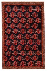 Vintage 3’5″ x 5’2″ Traditional Hand Knotted Vegetable Dye Wool Area Rug
