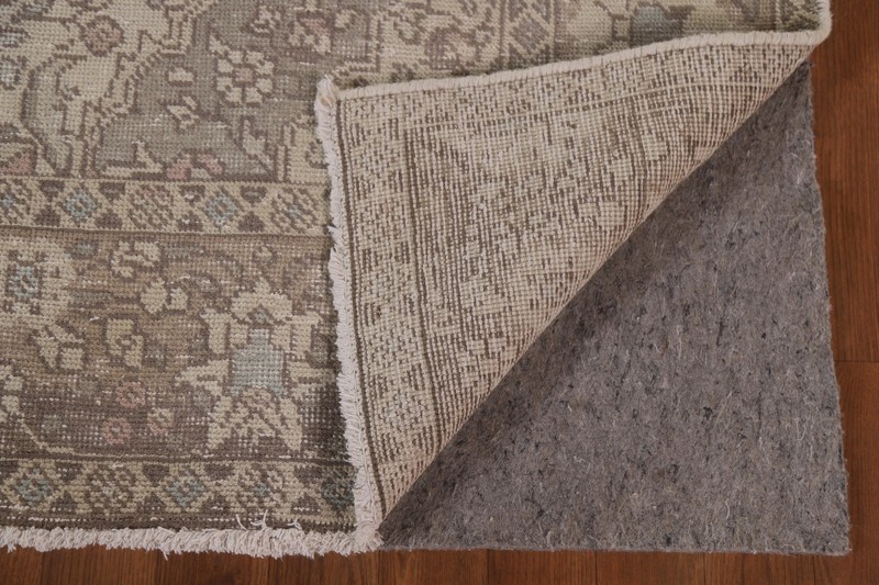 Distressed Wool Area Rug 6x9 Ft Hand-Knotted Beige Carpet Oriental Floral Rug gallery