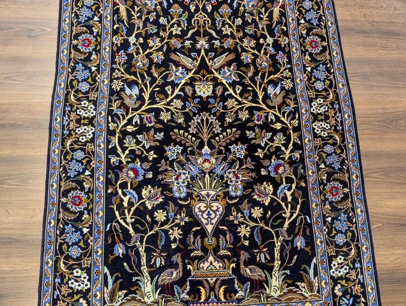 Per'sian Tree of Life Rug 4x6, Navy Blue, Birds & Animal Pictorials gallery
