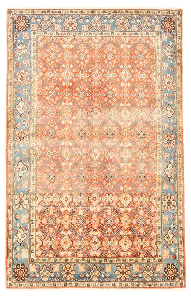 Traditional Vintage Hand-Knotted Area Rug 4'3" x 6'8" Oriental Wool Carpet