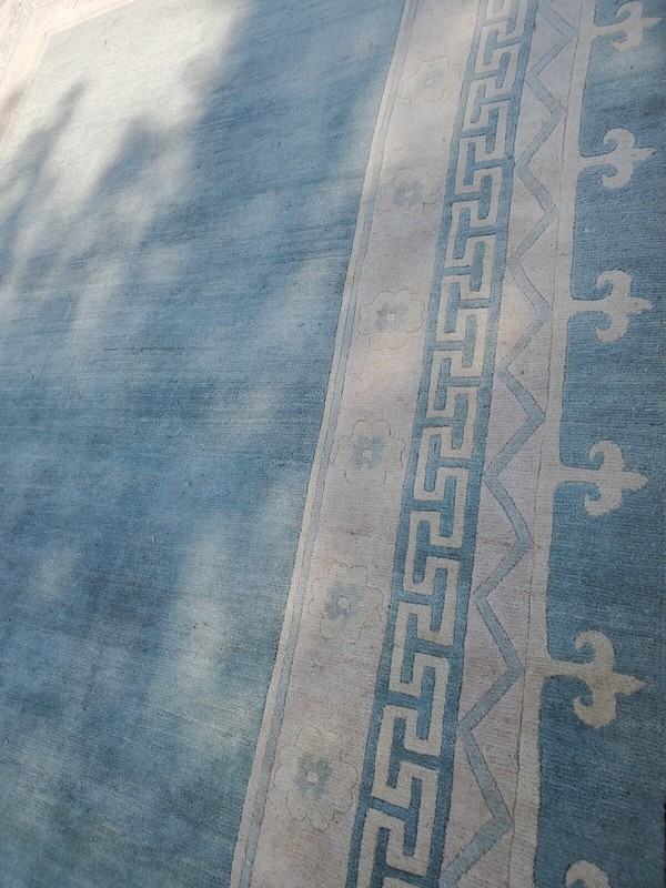 Vintage Tibetian Area Rug Hand Knotted 8'8X 11'10" gallery