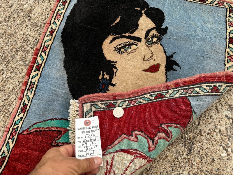SMALL ANTIQUE ORIENTAL RUG HAND-KNOTTED VINTAGE handmade fine art portrait 2x2 gallery