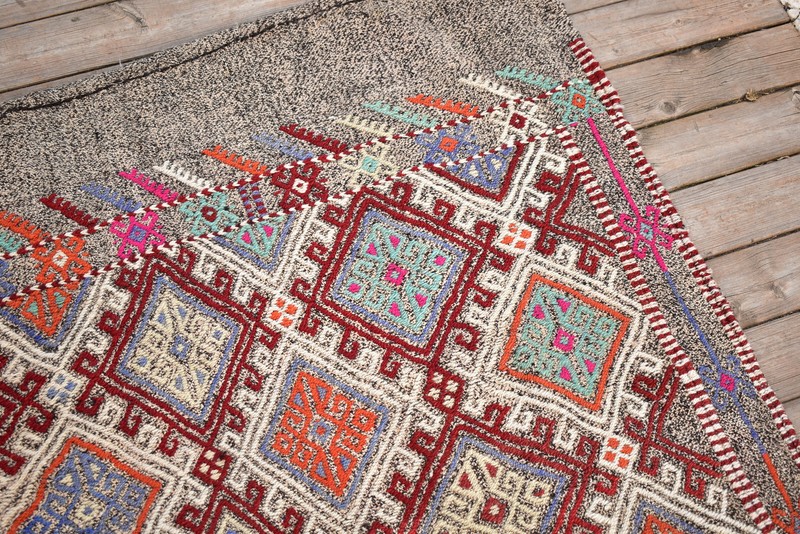 Turkish Kilim 60''x78'' Handwoven Adana Cicim Kilim 154x200cm Vintage 5x6 Rug gallery