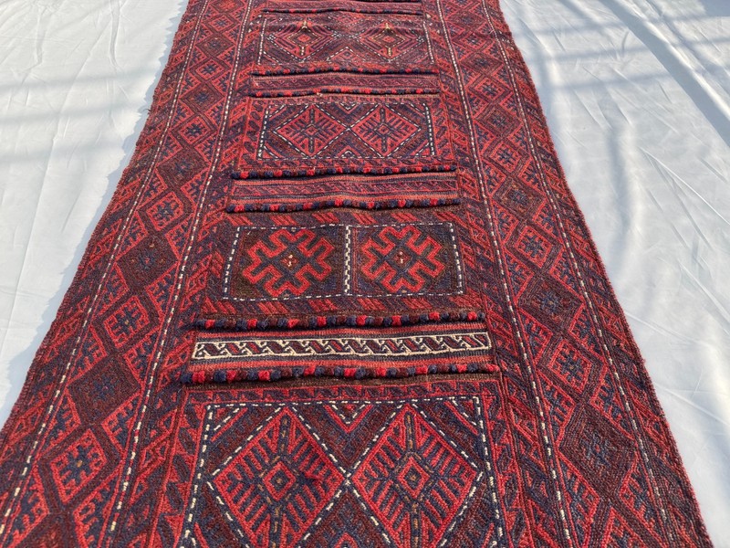 2x10 Antique Maldari Handwoven Runner Rug Traditional Vintage Tribal Wool Carpet gallery