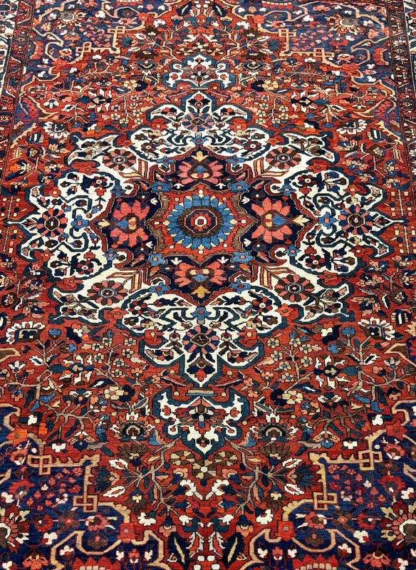 11x16 Vintage Bakhtiari Oriental Handwoven Wool Rug Antique Knotted Tribal Rust gallery