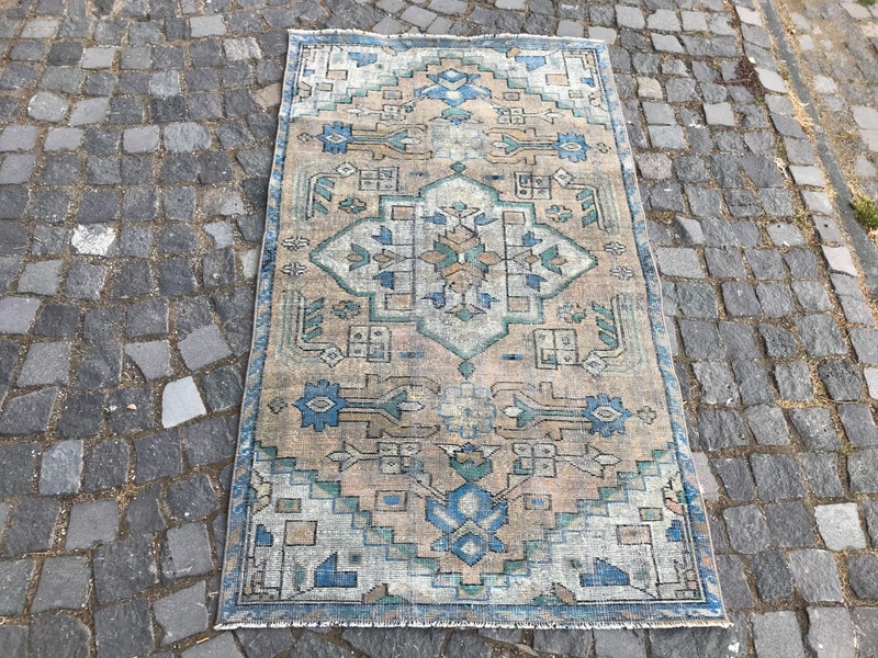 Home Decor Rug, Turkish Vintage Rug, Boho Decor Rug, Oushak Rug, 3,4 x 5,9 ft gallery