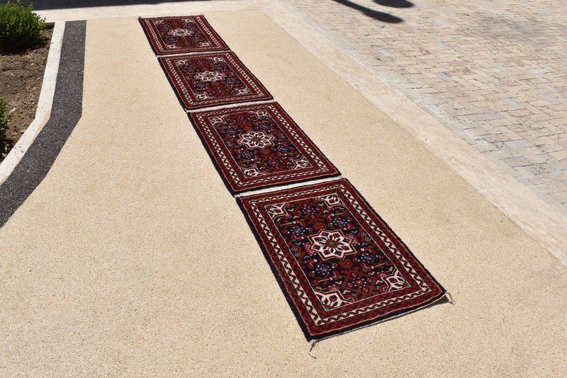 Turkish Red Rug 25''x161'' Oriental Runner Corridor Wool Hallway Carpet 2x13 gallery