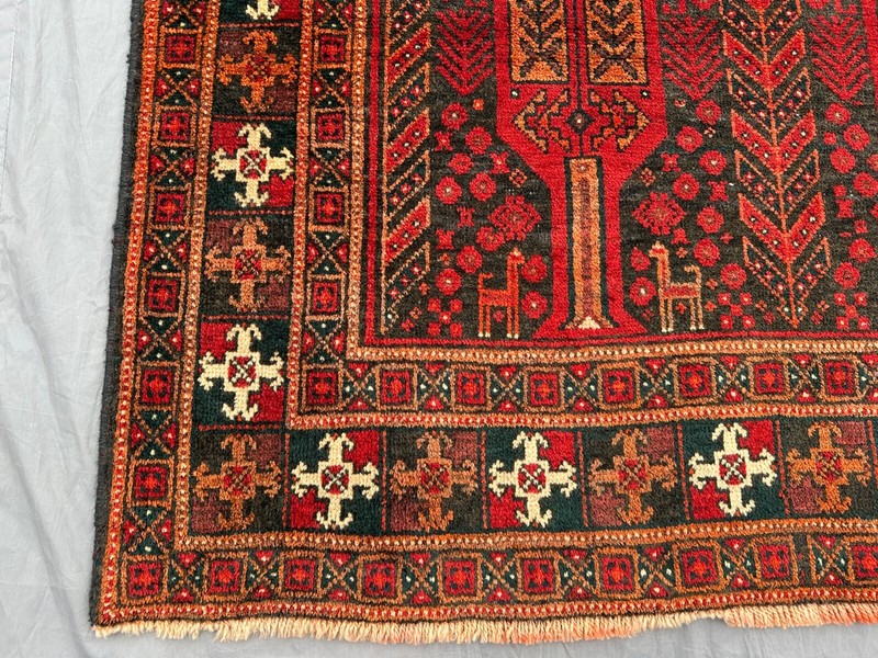 Afghan Baluchi Rug 3'9 x 9'8 ft - Persian Style Vintage Tribal Wool Runner Rug gallery