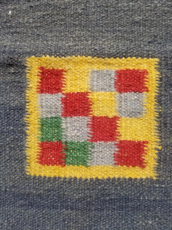 Distressed Vintage Handmade Traditional Geometric Multicolor Kilim Rug 6.2x4.6ft gallery