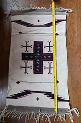 Navajo Rug 22 x 40 Native American, Wool, Hand Knotted