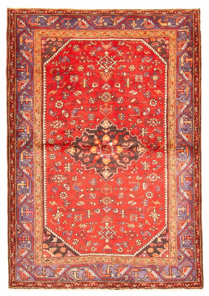 Vintage Traditional Hand-Knotted Area Rug 4'8" x 6'11" Oriental Wool Carpet