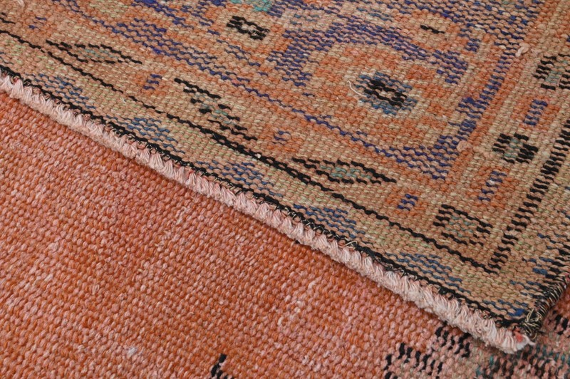 Vintage Turkish Oushak Rug, Orange 5x8 ft, Handmade Wool, Bohemian Anatolian gallery