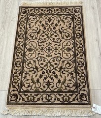 HAND KNOTTED RUG INDIAN AGRA RUG 100% WOOL