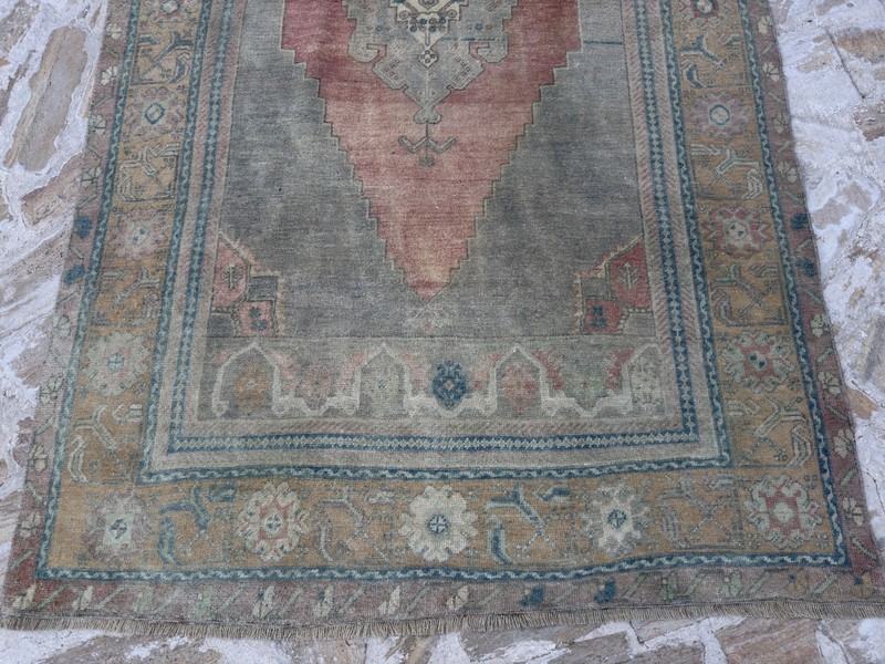 Red Vintage Handmade Carpet 4'6" x 8'10" Wool Oriental Traditional Rug gallery