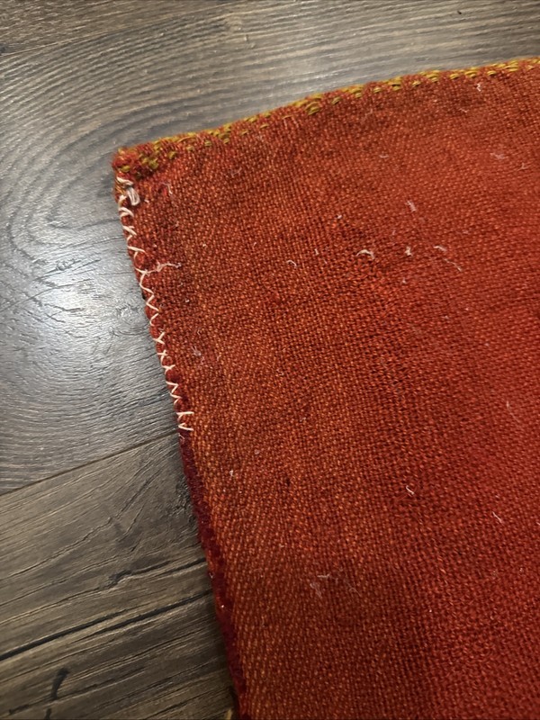VTG Turkish Wool Handwoven Prayer Rug?? 30 X 14 gallery