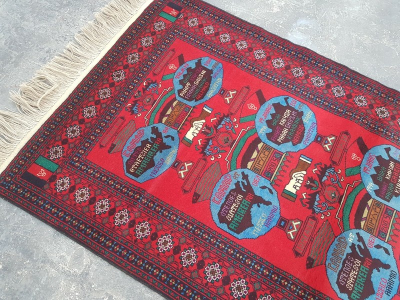 Nomadic Vintage Baloch Rug Sheep Wool Rug maldari rug 7x4 ft Afghan rug gallery