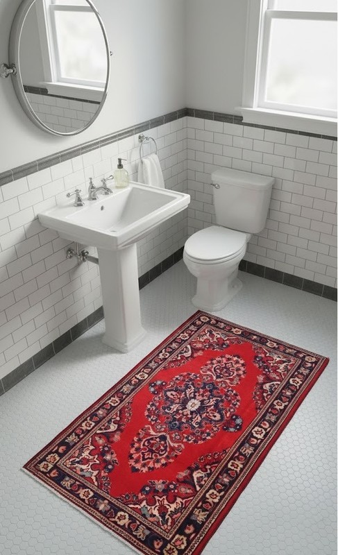 2'2X3'8 ft Handmade Oriental Area Rug Red Tribal Floral Design Carpet Entryway gallery
