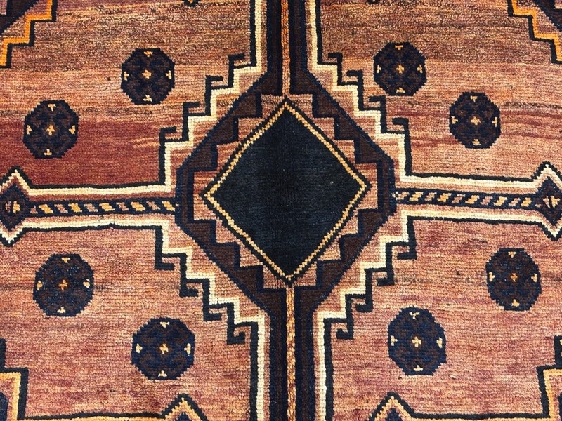 Vintage Qashqai Oriental Hand Knotted Wool Tribal Rust Area Rug 5x10 Geometric gallery