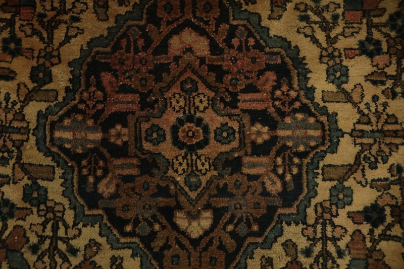 Vintage Living Room Round Rug 7x7 ft Wool Hand-knotted Floral Classic Carpet gallery