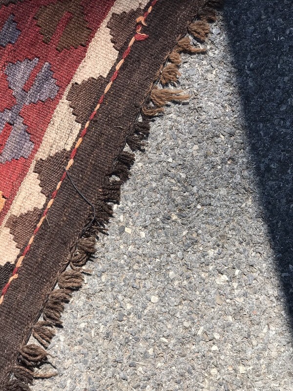 Vintage Handmade Kilim Rug From Turkey - 75″ × 104" gallery