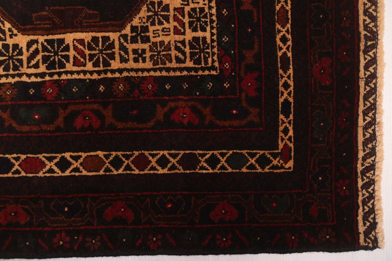 Vintage 3'8" x 6'4" Traditional Hand Knotted Vegetable Dye Wool Area Rug gallery