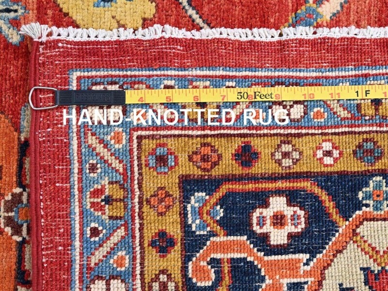Exquisite Madder Root Red, Serapi Design, Heriz Hand-knotted Rug 8'10" x 11'8" gallery
