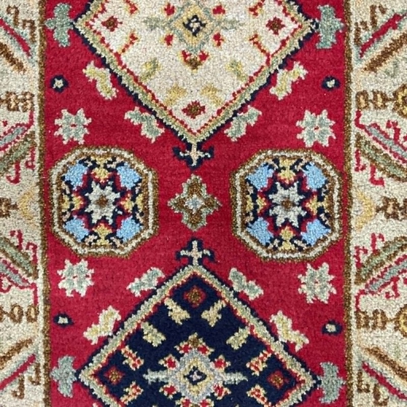 Handmade Indo Kazak Wool Rug 2' X 3' gallery