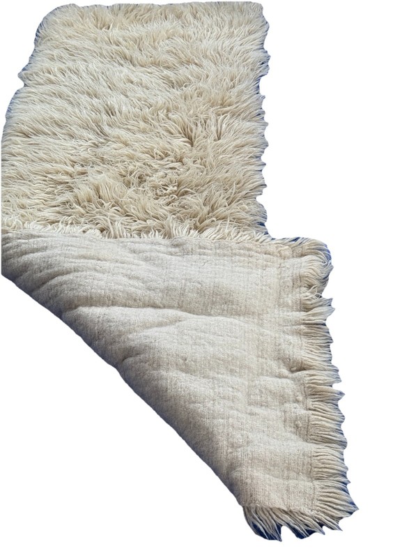 FLOKATI Runner 30”x87” Hand Spun/Woven Antique Greece, Sheep’s Wool NEVER USED gallery