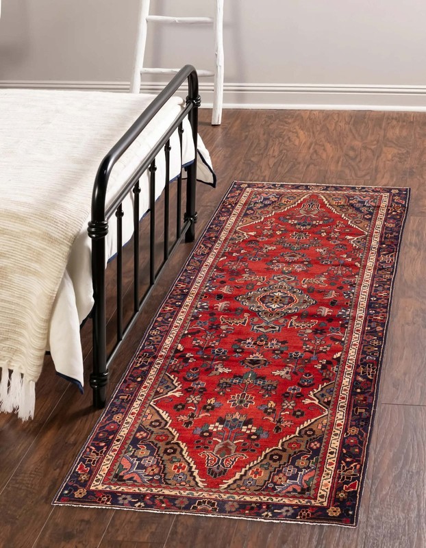3'5" x 9'6" Vintage Hand-knotted Runner Rug Traditional Oriental Wool Carpet gallery