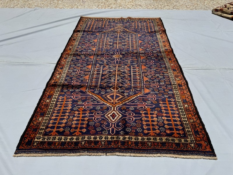 4x6 Ft Antique Afghan Hand Knotted Wool Rug Tribal Oriental Baluchi Area Carpet gallery