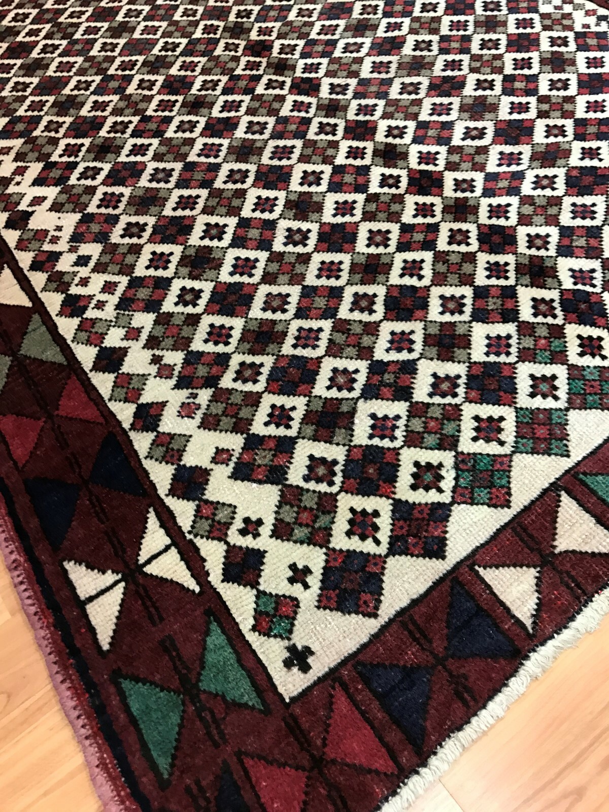 3'6" x 4'2" Antique Turkish Oriental Rug - 1930s - Hand Made 100% Wool gallery