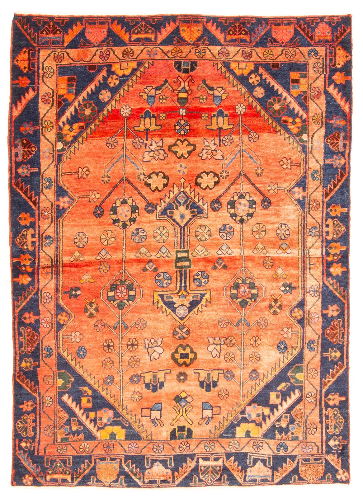 Vintage Traditional Hand-Knotted Area Rug 4'8" x 6'5" Oriental Wool Carpet gallery