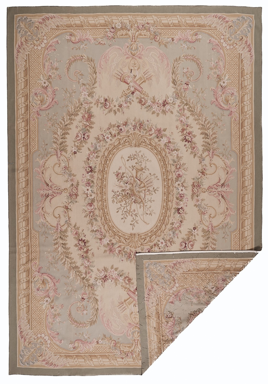 Fine Hand Woven Aubusson late 19th Century 100% Wool, 10x14 gallery