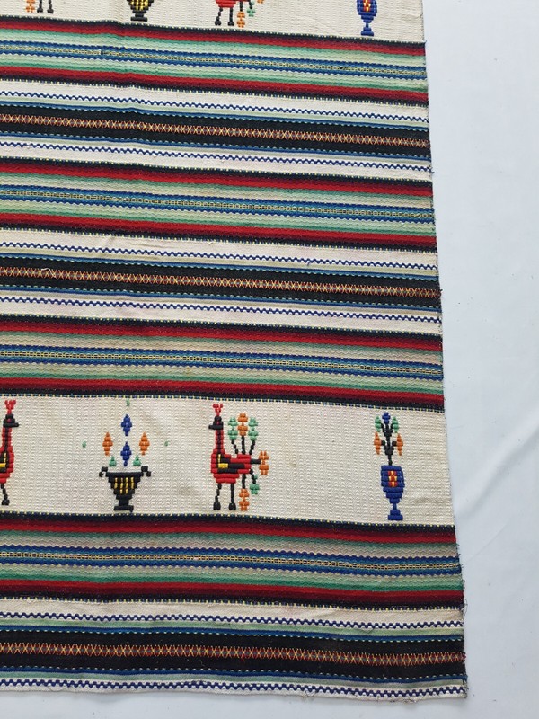 Vintage Handmade Traditional South American Kilim Floor Rug Carpet 278x121 cm gallery
