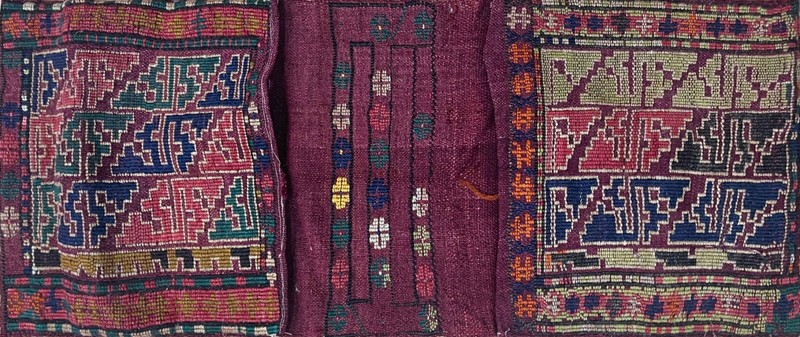 Antique Azerbaijan Saddle Bag, 16" x 40" #17525 gallery