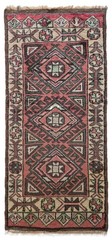 Vintage Anatolian Hand-Knotted Wool Rug 22″x46″ Turkish Tribal Carpet