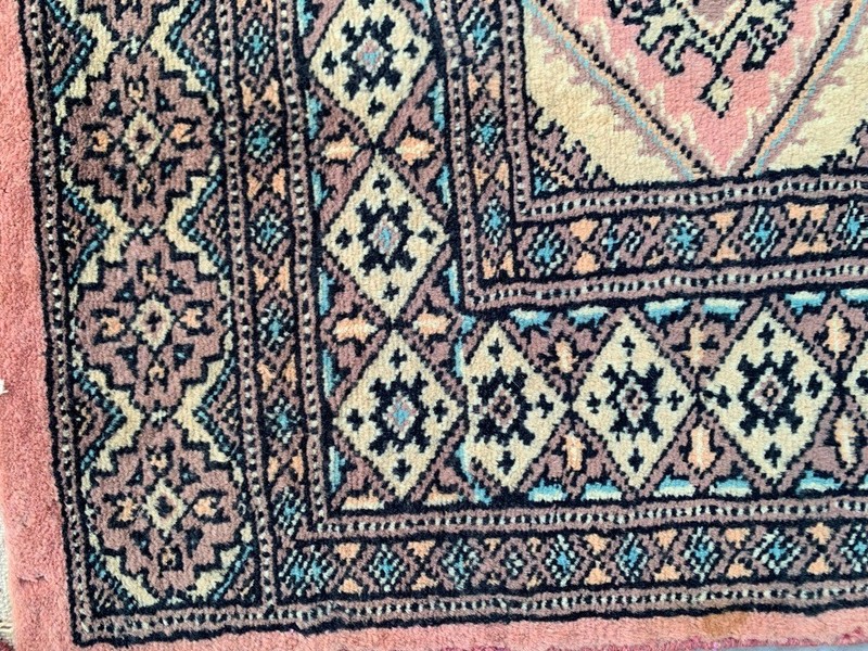 Vintage Afghan Jaldar Bokhara, Wool Area Rug, Traditional Carpet (2x3 ft.) gallery