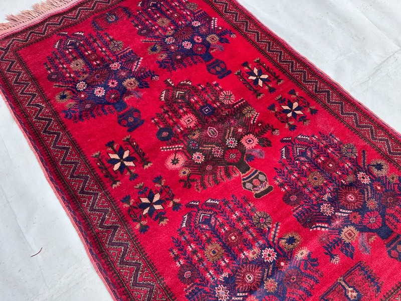 6 X 3'7 ft Vintage Guldan Natural Vegetable Dye Tribal Belouch Nomad Carpet gallery