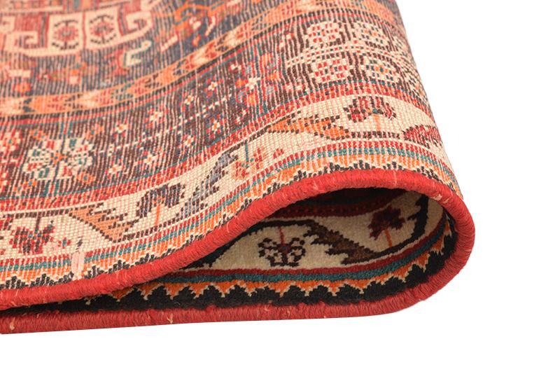 Vintage Tribal Rust Turkish 5' 2" x 8' 3" Red Hand Knotted Area Rug gallery