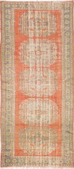 Vintage Hand-Knotted Area Rug 4’6″ x 10’6″ Traditional Wool Carpet
