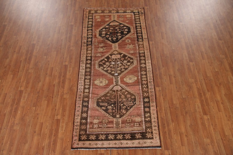Semi-antique Ardebil 10 ft. Runner Rug Handmade Low Pile Wool Carpet 4x10 gallery