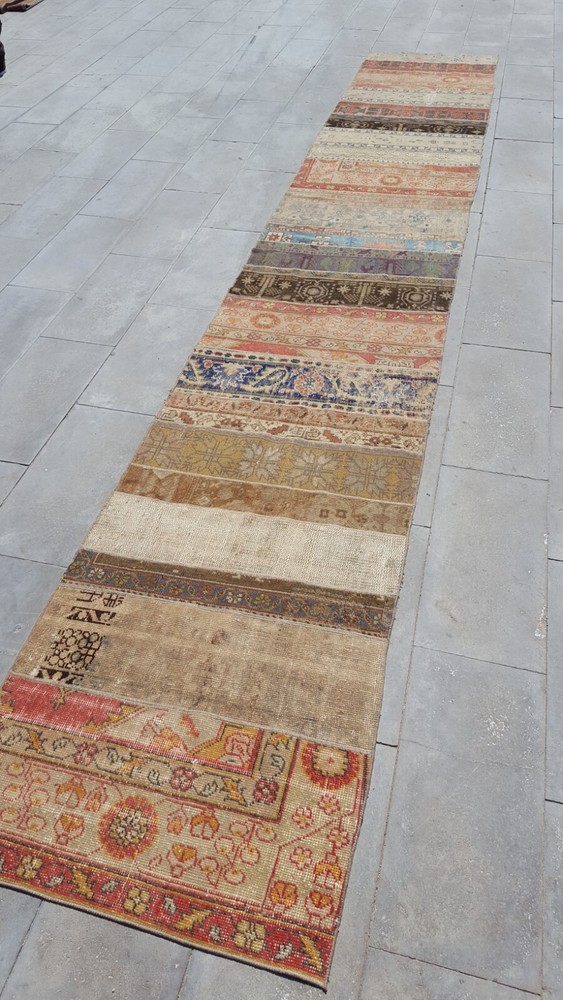 3X17 EXTRA LONG HANDMADE CARPET Antique Corridor Floor Rug Free Shipping Rug