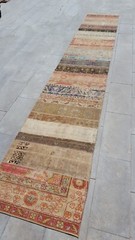3X17 EXTRA LONG HANDMADE CARPET RUG Antique Corridor Floor Rug Free Ship Rug