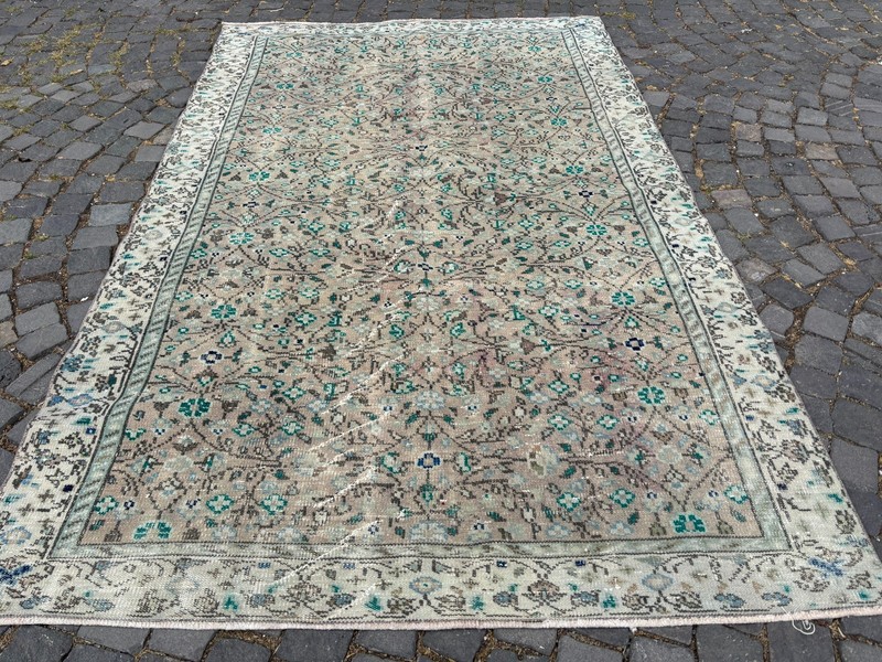 VINTAGE LARGE RUG, HANDMADE WOOL RUG, BOHEMIAN RUG, CARPET | 5,4 x 8,5 ft gallery
