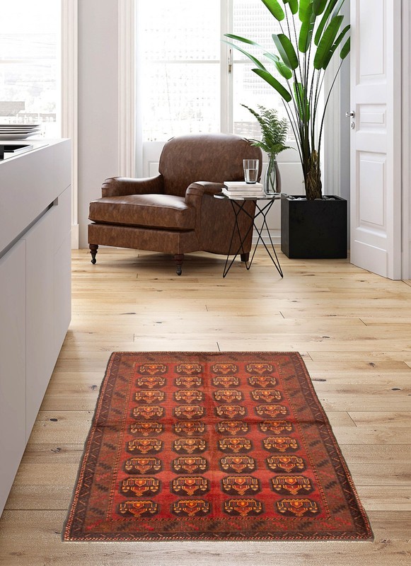 Vintage Oriental Hand-Knotted Carpet 3'4" x 6'1" Traditional Wool Area Rug gallery