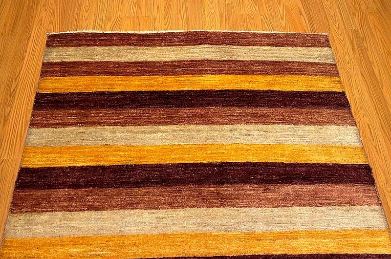 4 x 6 ft Hand knotted High Quality Vegetable Dyes Fine Natural Wool Gabbeh Rug gallery