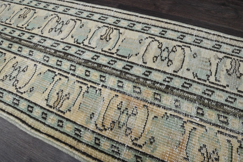 Oushak Turkish Doormat Rug 2x4 BEIGE Vintage Anatolian Handmade Small Kilim Rug gallery