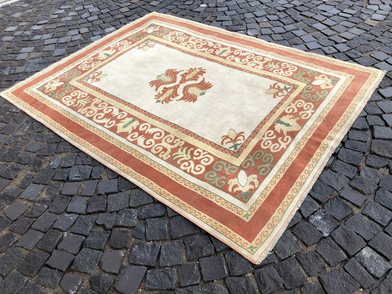 VINTAGE LARGE RUG, HANDMADE WOOL RUG, BOHEMIAN RUG, CARPET | 5,5 x 7,3 ft gallery