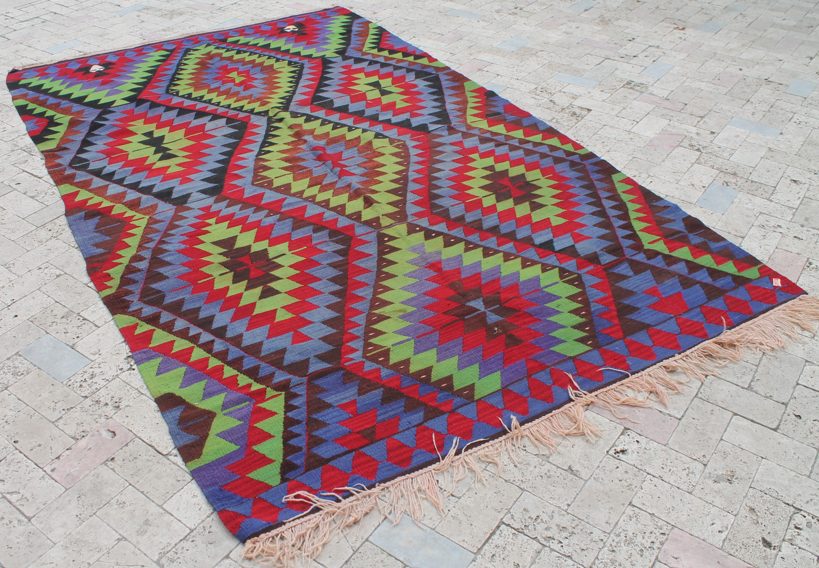 Turkish Kilim Rug 71''x122'' Hand Woven Esme Kilim 182x310cm gallery